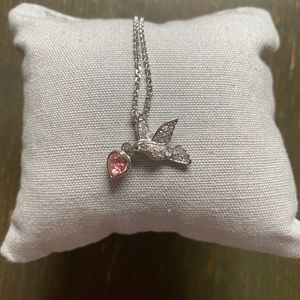 Swarovski Swan with Heart Necklace